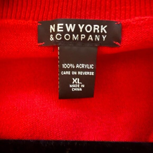 New York & Company Red XL sweater - Picture 3 of 3
